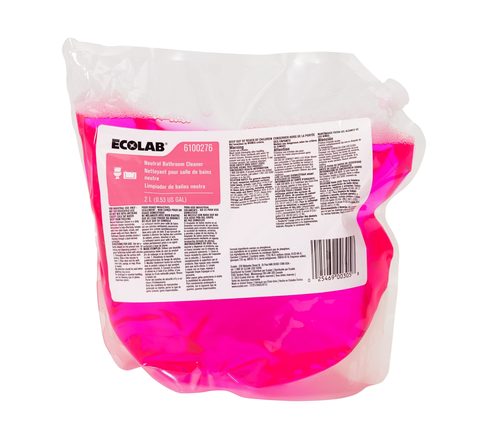 GuestSupply US | Ecolab® Neutral Bathroom Cleaner, 2 Liter, #06100276